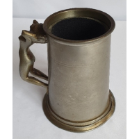 Vintage English pewter with naked woman handle